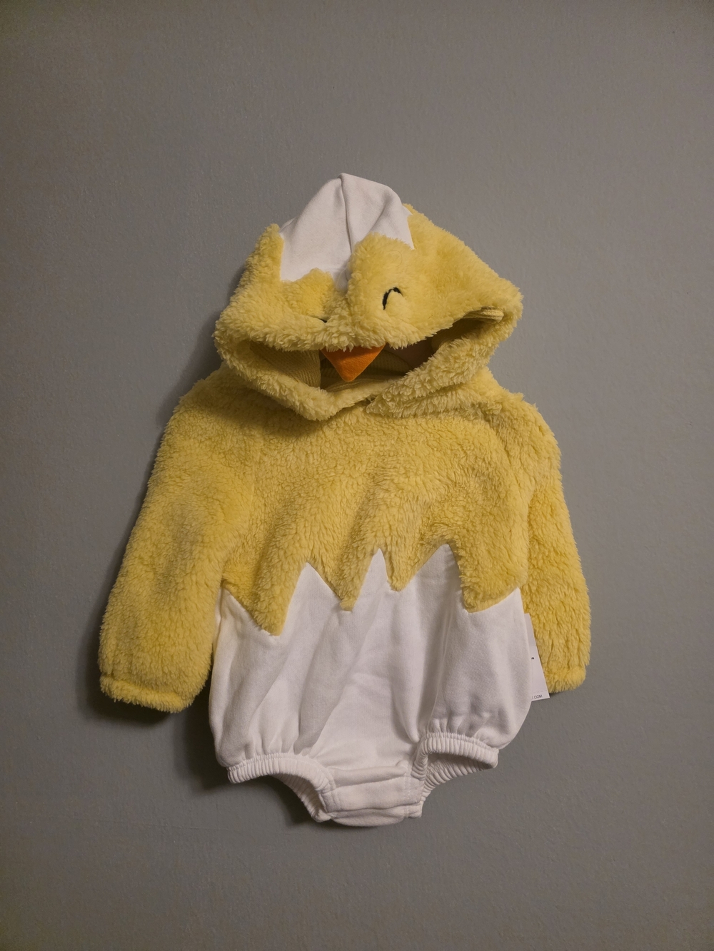 Old Navy Yellow & White Chick Hooded Baby Costume
